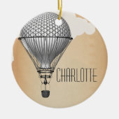 Steampunk Hot Air-ballon Keramisch Ornament (Voorkant)