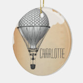Steampunk Hot Air-ballon Keramisch Ornament (Links)