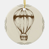 Steampunk  Hot Air ballon Keramisch Ornament (Voorkant)