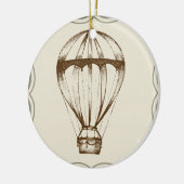 Steampunk  Hot Air ballon Keramisch Ornament (Links)