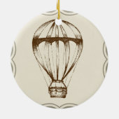 Steampunk  Hot Air ballon Keramisch Ornament (Achterkant)
