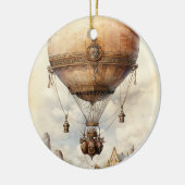  Steampunk Hot Air ballon Keramisch Ornament (Links)