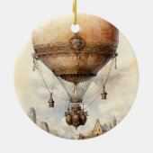  Steampunk Hot Air ballon Keramisch Ornament (Achterkant)