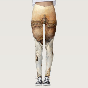  Steampunk Hot Air ballon Leggings