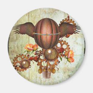 Steampunk Hot Air-ballon Magneet