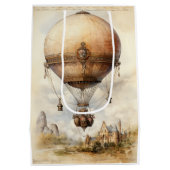Steampunk Hot Air ballon Medium Cadeauzakje (Achterkant)