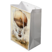 Steampunk Hot Air ballon Medium Cadeauzakje (Achterkant Gekanteld)