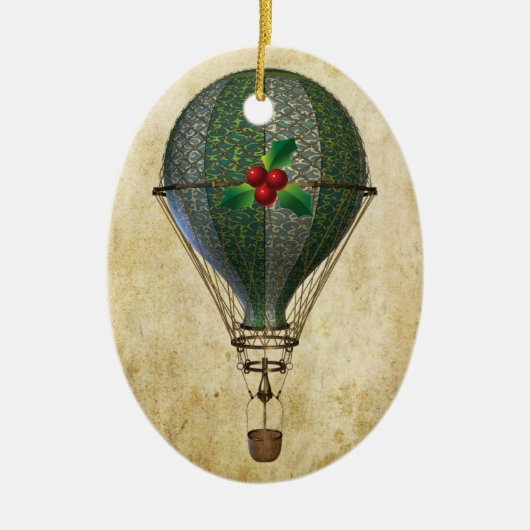 Steampunk Hot Air Ballon  Ornament (Voorkant)