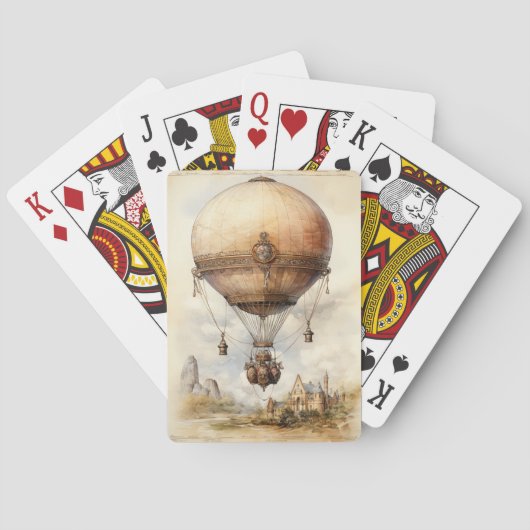 Steampunk Hot Air ballon Pokerkaarten (Achterkant)