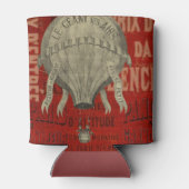 Steampunk Hot Air Ballon Ride grafische lettertype Blikjeskoeler (Achterkant)