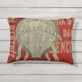 Steampunk Hot Air Ballon Ride grafische lettertype Buitenkussen (Achterkant)