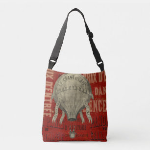 Steampunk Hot Air Ballon Ride grafische lettertype Crossbody Tas