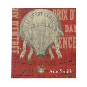 Steampunk Hot Air Ballon Ride grafische lettertype Notitieblok