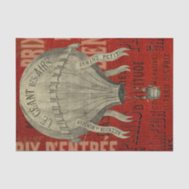 Steampunk Hot Air Ballon Ride grafische lettertype Tissuepapier