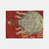  Steampunk Hot Air Ballon Ride in het rood Fleece Deken (Voorkant (Horizontaal))