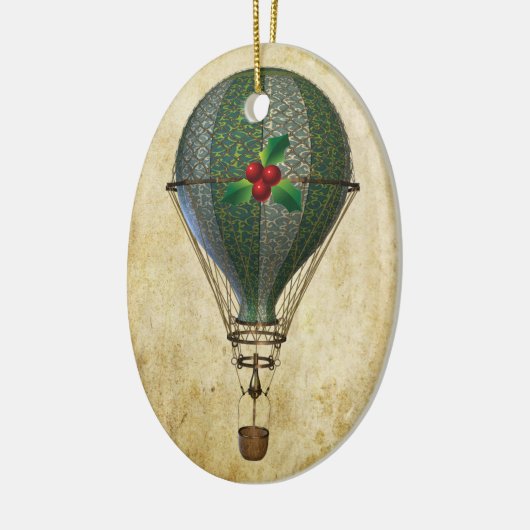 Steampunk Hot Air-ballon, speciaal Ornament (Links)