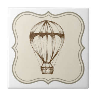 Steampunk  Hot Air ballon Tegeltje