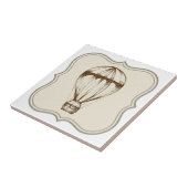 Steampunk Hot Air ballon Tegeltje (Zijkant)