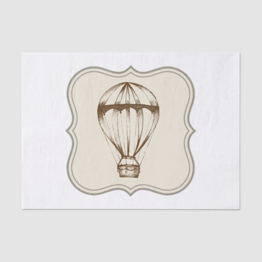 Steampunk  Hot Air ballon Tissuepapier (Voorkant)