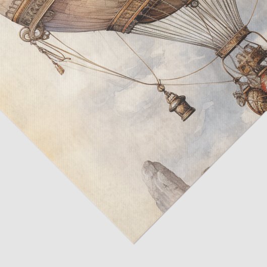  Steampunk Hot Air ballon Tissuepapier (Detail)