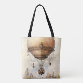  Steampunk Hot Air ballon Tote Bag (Achterkant)