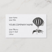 Steampunk Hot Air-ballon Visitekaartje (Achterkant)