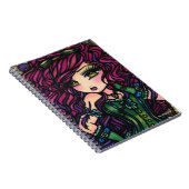 Steampunk Hot Air ballonmeisje Fantasy Art Notitieboek (Rechterzijde)