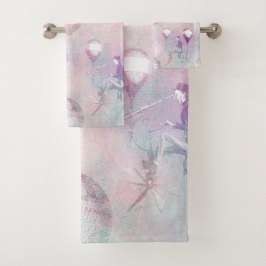 Steampunk Hot Air-ballonnen |  Feminine Bad Handdoek (Insitu)