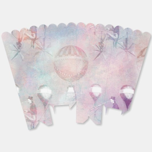 Steampunk Hot Air-ballonnen |  Feminine Bedankdoosjes (Ongevouwen)