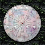 Steampunk Hot Air-ballonnen |  Feminine Dartbord<br><div class="desc">90 jaar gekrompen, helemaal opgegroeid! Feminine, verfijnd Victoriaans tijdperk met een schouderklopje met steampunk naadloos patroon met heteluchtballonnen, antiek fietsen en een man op een grijze achtergrond. Dit abstracte ontwerp uit de jaren '90 is voorzien van een prachtig palet dat een perfecte pop van kleur toevoegt. Voor aanpassingen of andere...</div>