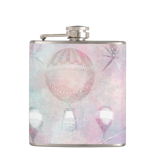 Steampunk Hot Air-ballonnen |  Feminine Heupfles (Voorkant)