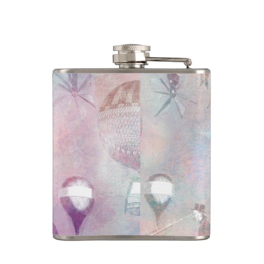 Steampunk Hot Air-ballonnen |  Feminine Heupfles (Achterkant)