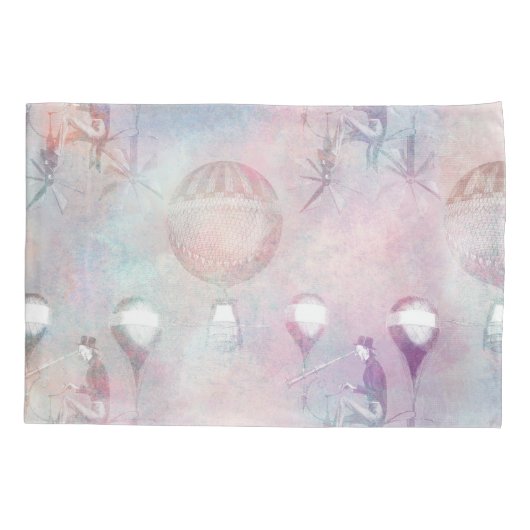 Steampunk Hot Air-ballonnen | Feminine Kussensloop (Achterkant)