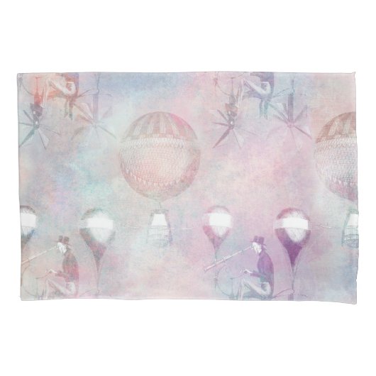 Steampunk Hot Air-ballonnen | Feminine Kussensloop (Voorkant)