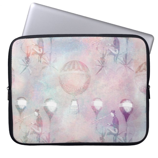 Steampunk Hot Air-ballonnen |  Feminine Laptop Sleeve (Voorkant)