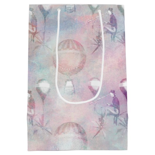 Steampunk Hot Air-ballonnen | Feminine Medium Cadeauzakje (Achterkant)