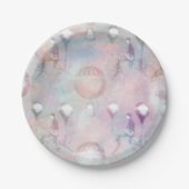 Steampunk Hot Air-ballonnen |  Feminine Papieren Bordje (Voorkant)