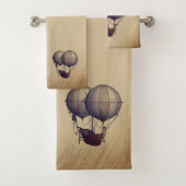 Steampunk Hot Air-ballonnen met schip Bad Handdoek (Insitu)