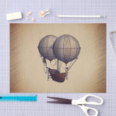 Steampunk Hot Air-ballonnen met schip Tissuepapier (Craft)
