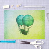 Steampunk Hot Air-ballonnen met Ship Green Tissuepapier (Craft)