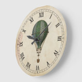 Steampunk Hot Air-ballonwandklok Grote Klok (Hoek)
