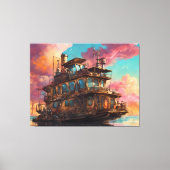 Steampunk Houseboot Canvas Afdruk (Voorkant)
