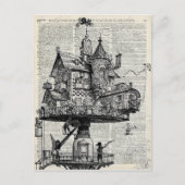 Steampunk-huis Briefkaart (Voorkant)