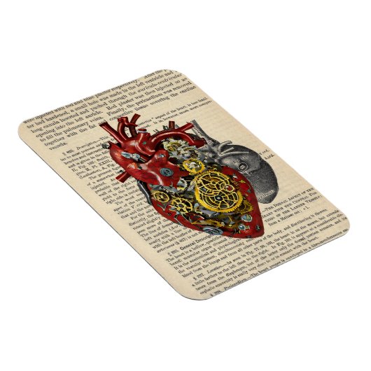 Steampunk Human Heart Anatomie Sci Fi Art Magneet (Rechterzijde)