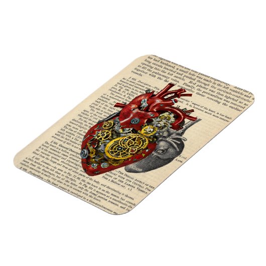 Steampunk Human Heart Anatomie Sci Fi Art Magneet (Linkerzijde)