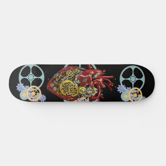 Steampunk Human Heart Anatomie Sci Fi Art Persoonlijk Skateboard (Horizontaal)