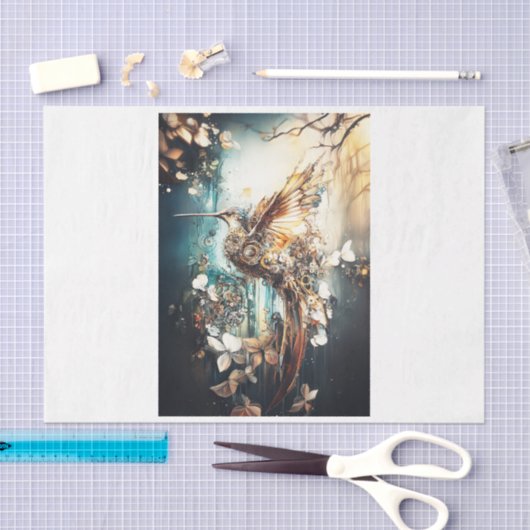 Steampunk Hummingbird Tissuepapier (Craft)