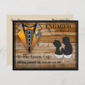 Steampunk-huwelijksfeest Aankondigingskaart (Voorkant / Achterkant)