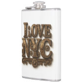 Steampunk "I Love NYC". Petaca de vinilo Heupfles (Links)