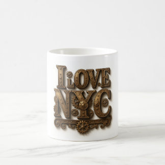 Steampunk "I Love NYC" – Vintage. Koffiemok